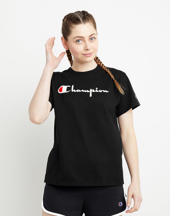 Camiseta Champion Mujer - Heritage ( Negras ) 2035714-AL